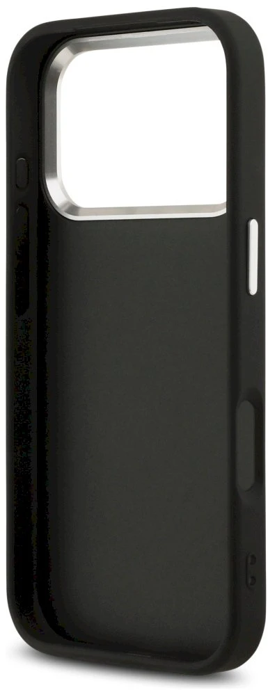 Dėklas GUESS case for IPHONE 17 Pro Max GUHCP17XP4G4SMCK (PU W/ Big 4G Classic Logo) sidabrinis juodas