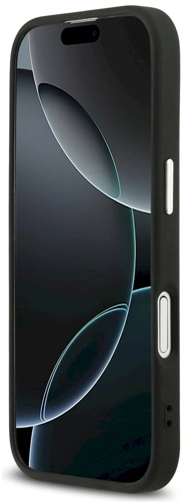 GUESS case for IPHONE 17 GUHCP17SP4G4SMCK (4G PU Odinis dėklas with Big 4G and Classic Logo and Sidabrinis Metal Camera Frame) juodas