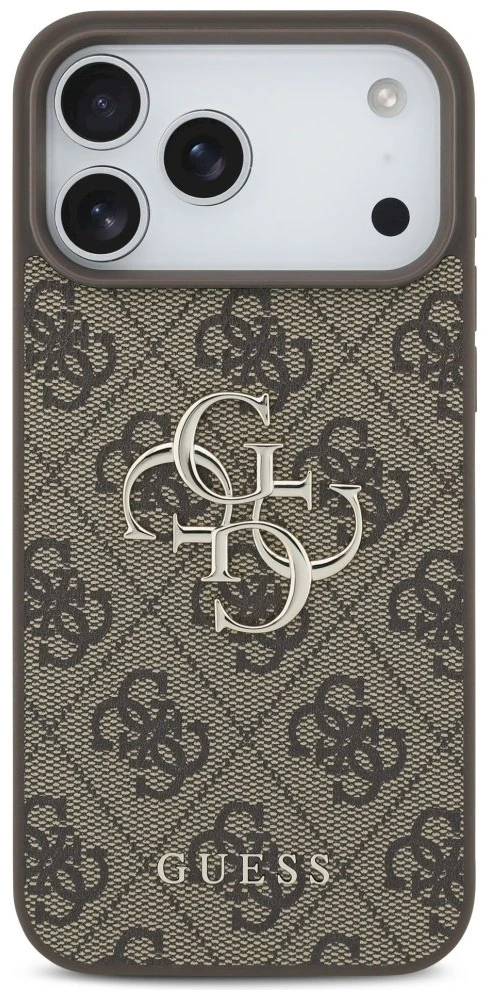 Dėklas Guess 4G Big Logo skirtas Apple iPhone 17 Pro Max rudos spalvos