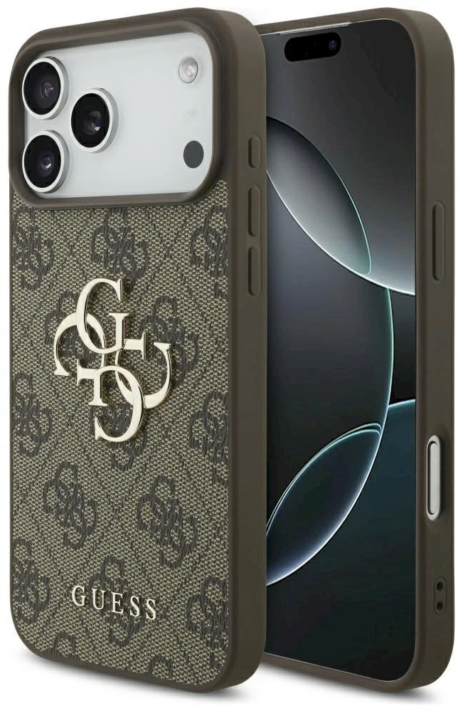 Dėklas Guess 4G Big Logo skirtas Apple iPhone 17 Pro Max rudos spalvos