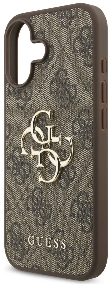 Dėklas Guess 4G Big Logo skirtas Apple iPhone 17 rudos spalvos