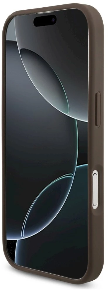 Dėklas Guess 4G Big Logo skirtas Apple iPhone 17 rudos spalvos