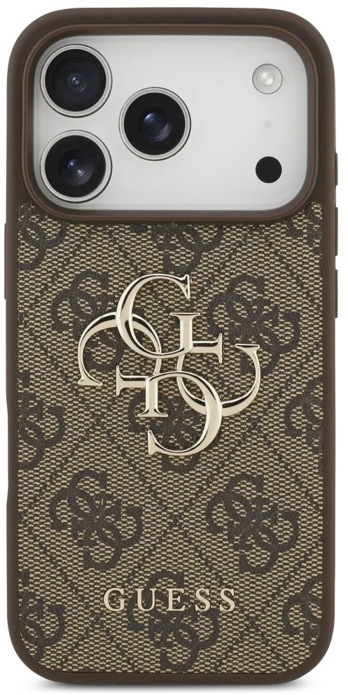 Dėklas Guess 4G Big Logo skirtas Apple iPhone 17 Pro rudos spalvos