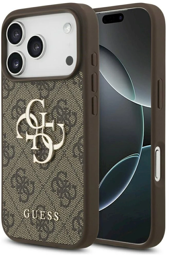 Dėklas Guess 4G Big Logo skirtas Apple iPhone 17 Pro rudos spalvos