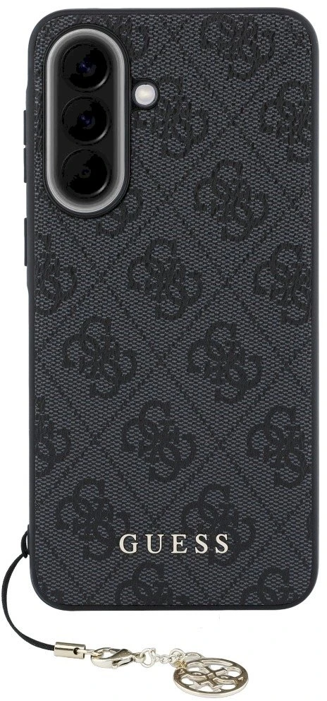Guess 4G Charm dėklas skirtas Samsung Galaxy A57 juodos spalvos