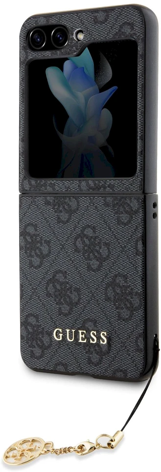 Samsung Galaxy Z Flip 5 Guess Dėklas 4G Charms Collection (GUHCZF5GF4GGR) pilkos spalvos