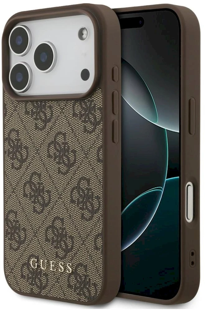 Dėklas Guess 4G Classic skirtas iPhone 18 Pro / iPhone 17 Pro rudas