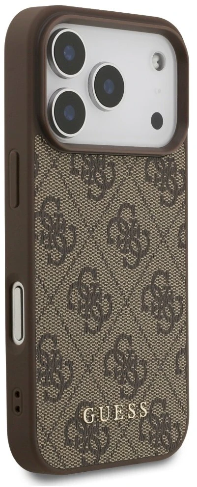 Guess 4G Classic Dėklas Apple iPhone 17 Pro rudos spalvos