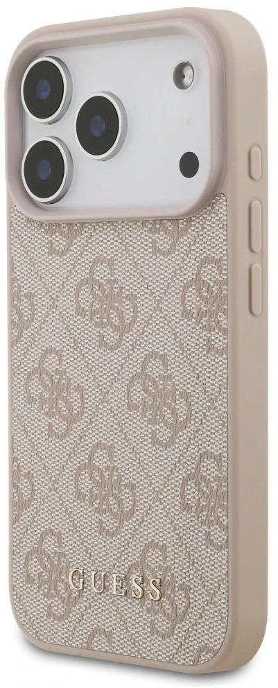 Guess 4G Classic Dėklas Apple iPhone 17 Pro rožinės spalvos