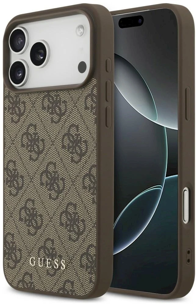 Dėklas Guess 4G Classic skirtas iPhone 18 Pro Max / iPhone 17 Pro Max rudas