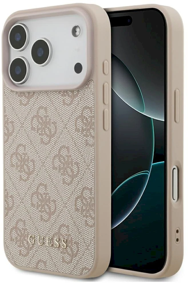 Guess 4G Classic Dėklas Apple iPhone 17 Pro rožinės spalvos