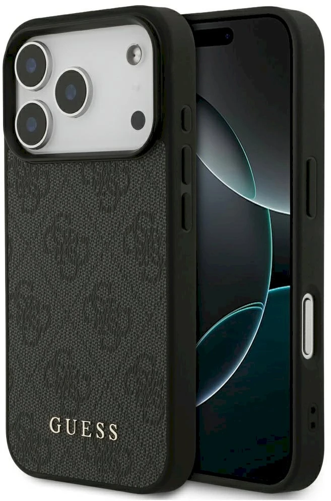Guess 4G Classic Dėklas Apple iPhone 17 Pro juodos spalvos
