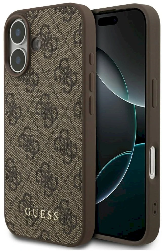 Guess 4G Classic Dėklas iPhone 17 rudos spalvos