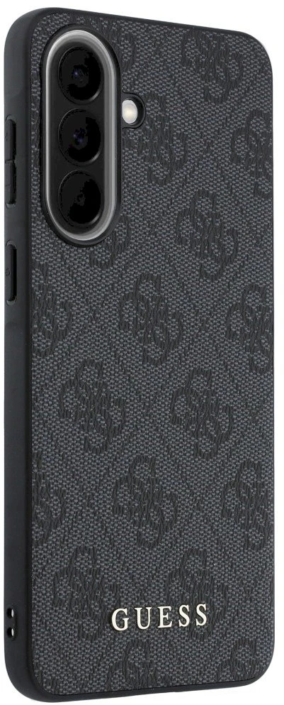 Guess PU 4G Metal Classic Logo dėklas skirtas Samsung Galaxy A37 pilkos spalvos