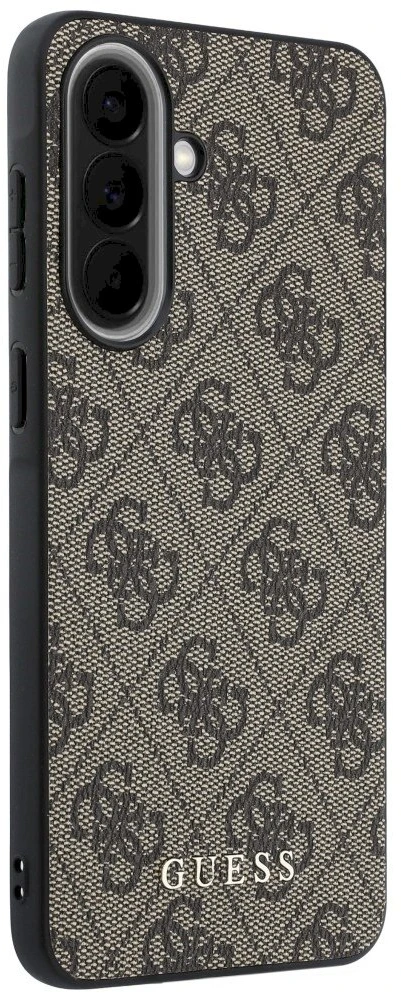 Guess PU 4G Metal Classic Logo dėklas skirtas Samsung Galaxy A57 rudos spalvos
