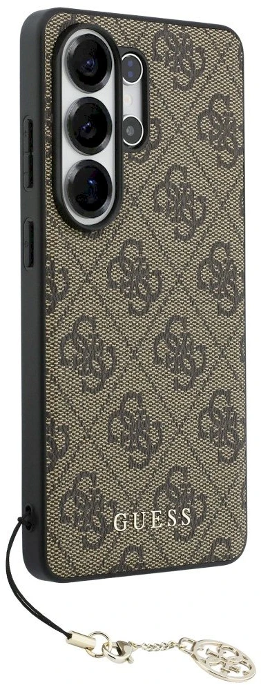 Dėklas Guess 4G Classic Logo Charm MagSafe Samsung Galaxy S26 Ultra rudos spalvos
