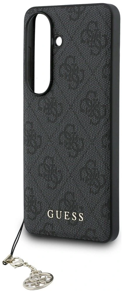 Dėklas Guess 4G Classic Logo Charm MagSafe Samsung Galaxy S26 juodos spalvos