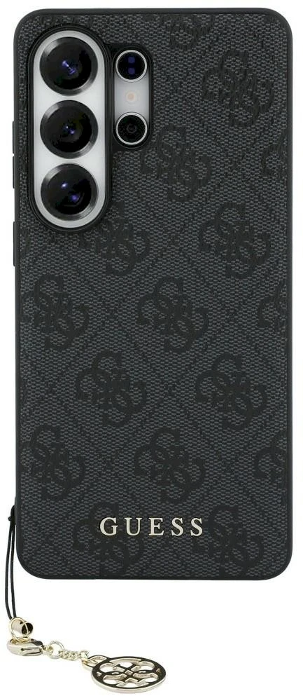 Dėklas Guess 4G Classic Logo Charm MagSafe Samsung Galaxy S26 Ultra juodos spalvos