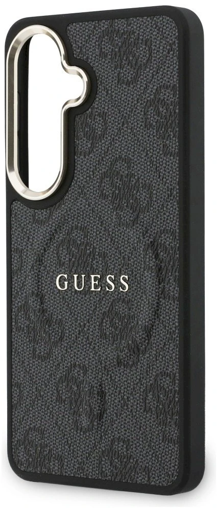 Guess PU Leather 4G Gold Frame Magnetic dėklas skirtas Samsung Galaxy S26+ juodos spalvos
