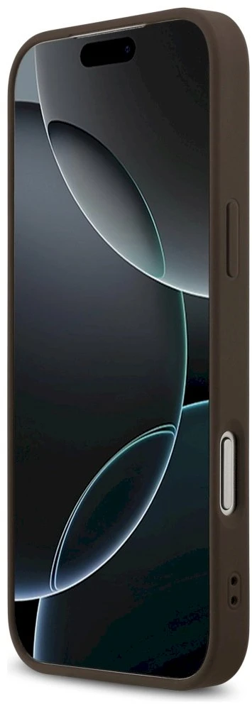 GUESS dėklas, skirtas IPHONE 17 Pro Max, suderinamas su MagSafe GUHMP17XP4RPSW (4G spausdintos juostelės), rudas