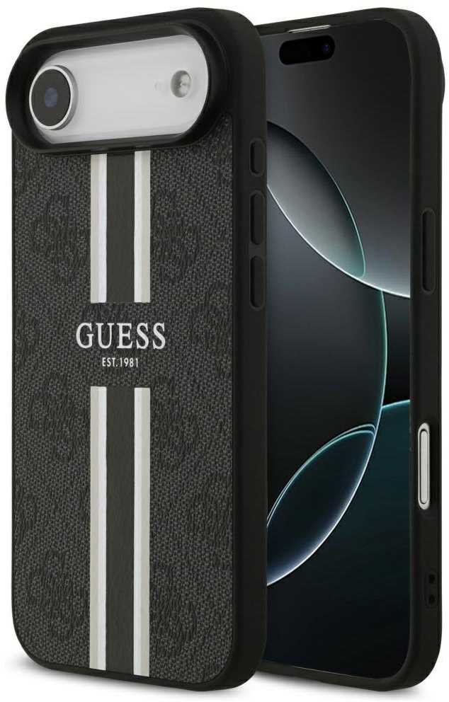 Guess 4G Printed Stripes MagSafe - dėklas skirtas Apple iPhone Air juodas