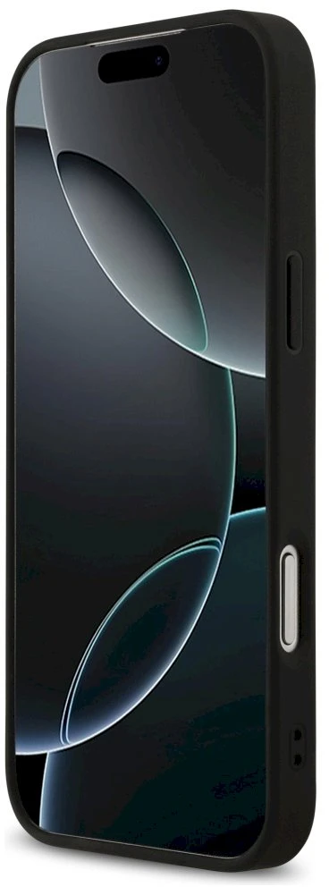 GUESS dėklas, skirtas IPHONE 17 Pro Max, suderinamas su MagSafe GUHMP17XP4RPSK (4G spausdintos juostelės), juodas