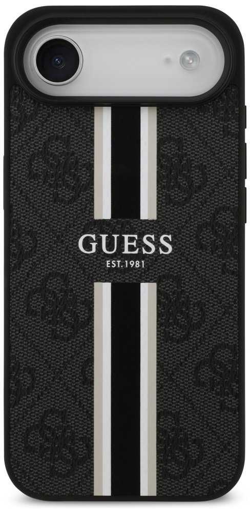 Guess 4G Printed Stripes MagSafe - dėklas skirtas Apple iPhone Air juodas