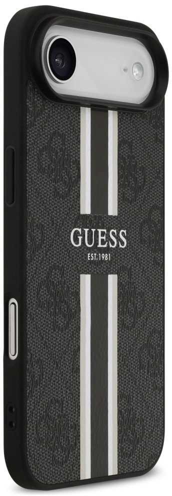 Guess 4G Printed Stripes MagSafe - dėklas skirtas Apple iPhone Air juodas