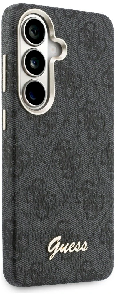 Guess 4G Script MagSafe dėklas skirtas Samsung Galaxy S26 – juodos spalvos