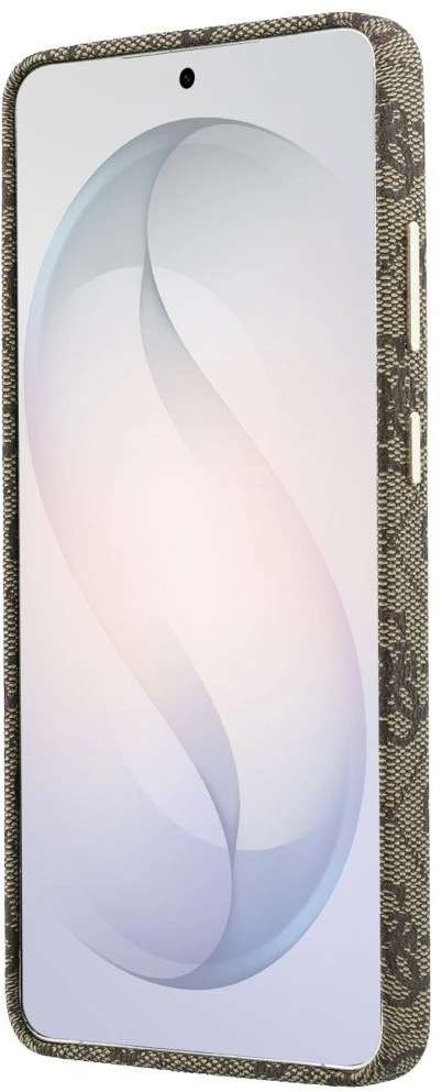 Guess PU 4G Script Metal Logo Magnetic dėklas skirtas Samsung Galaxy S26 Ultra Brown
