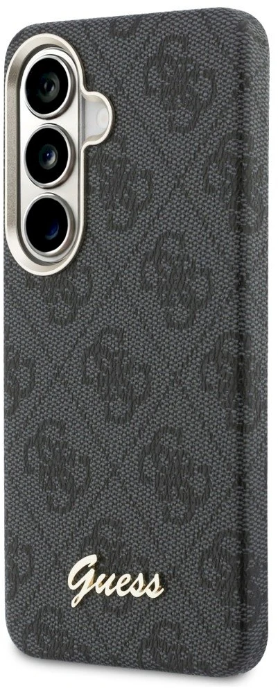 Guess 4G Script MagSafe dėklas skirtas Samsung Galaxy S26 – juodos spalvos
