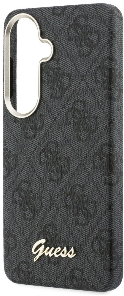Guess 4G Script MagSafe dėklas skirtas Samsung Galaxy S26 – juodos spalvos