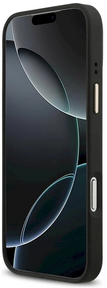 GUESS dėklas, skirtas IPHONE 17 Pro Max, suderinamas su MagSafe GUHMP17XP4GRMDEK (PU W/ 4G Strass Logo) juodas