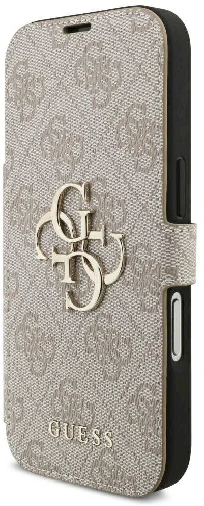 Dėklas Guess Book 4G Metal Logo Case for iPhone 18 Pro / 17 Pro - Rožinė