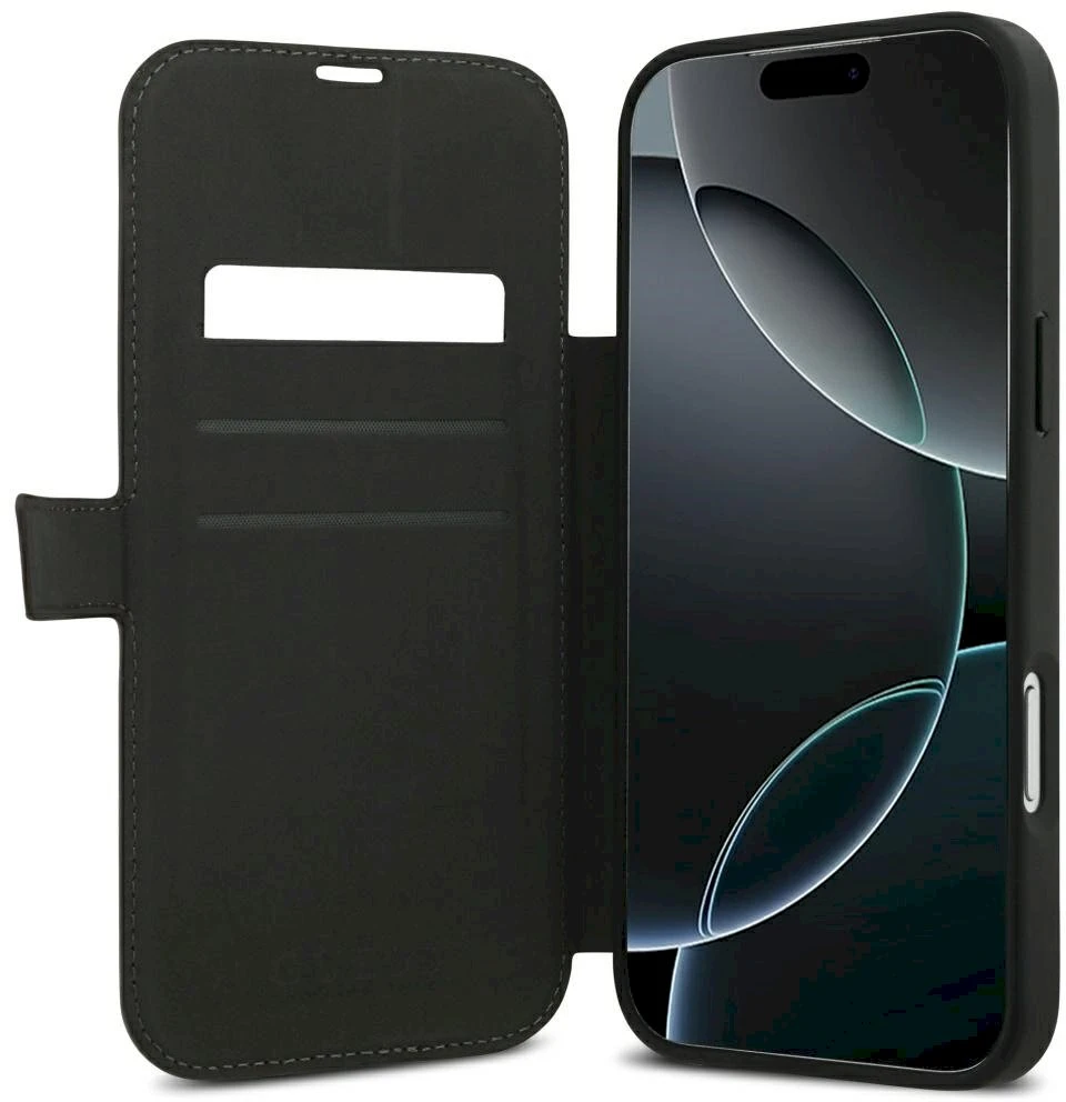Guess Book 4G Metal Logo dėklas, skirtas iPhone 18 Pro Max / 17 Pro Max – Ruda