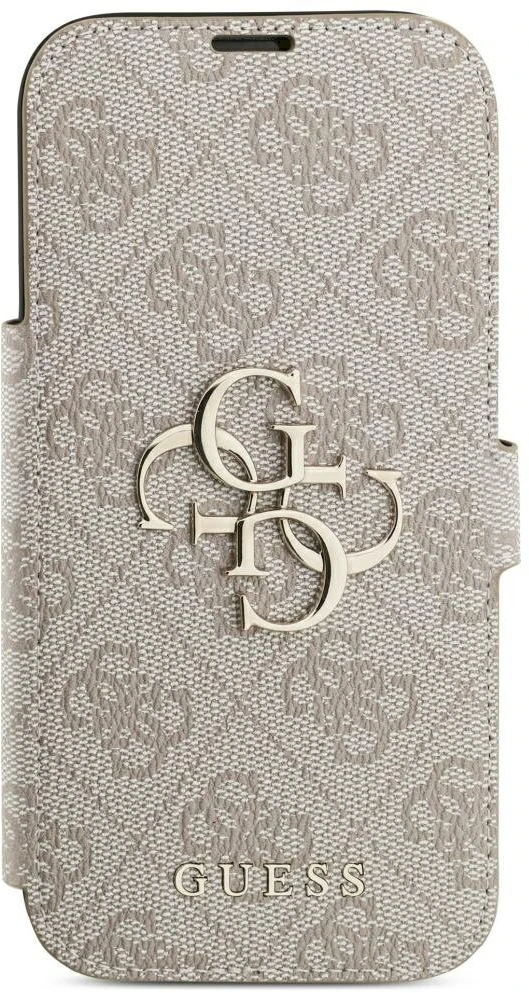 Dėklas Guess Book 4G Metal Logo Case for iPhone 18 Pro / 17 Pro - Rožinė