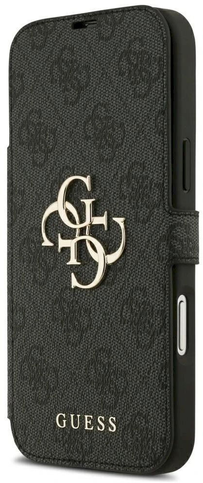 Dėklas Guess Book 4G Metal Logo Case for iPhone 18 Pro Max / 17 Pro Max - Juoda