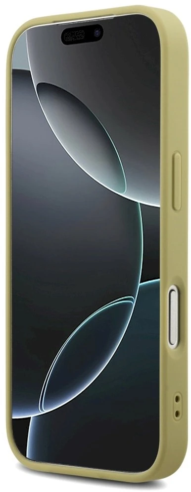 Guess Fixed Glitter Big 4G dėklas skirtas Apple iPhone 17 Pro auksinis