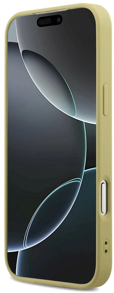 Guess Fixed Glitter Big 4G dėklas skirtas Apple iPhone 17 Pro Max auksinis