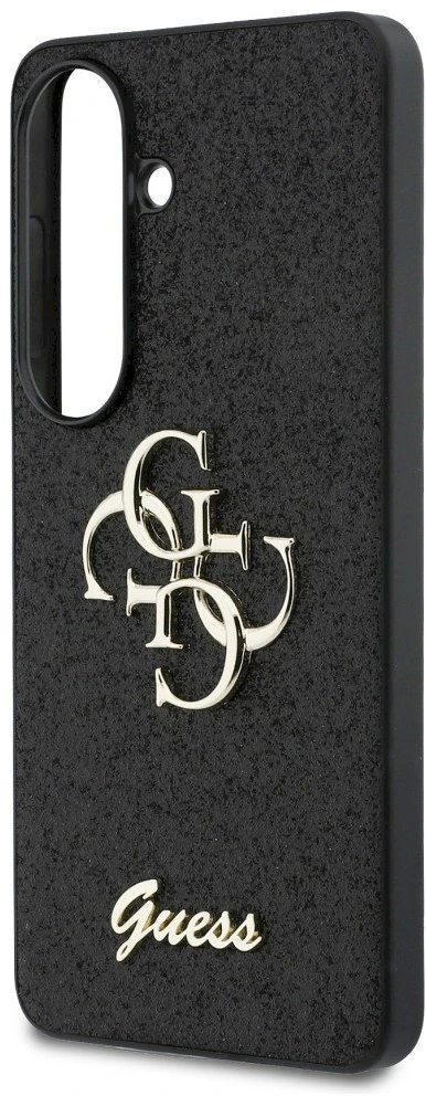 Dėklas Guess Fixed Glitter Big 4G Metal Logo Samsung Galaxy S26 juodos spalvos