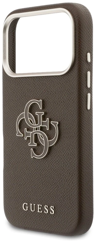 GUESS dėklas, skirtas IPHONE 17 Pro GUHCP17L5PS4RGGW (PU FW dervos logotipas) rudas