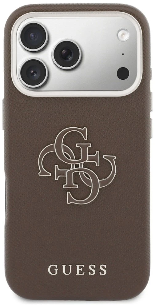 GUESS dėklas, skirtas IPHONE 17 Pro GUHCP17L5PS4RGGW (PU FW dervos logotipas) rudas