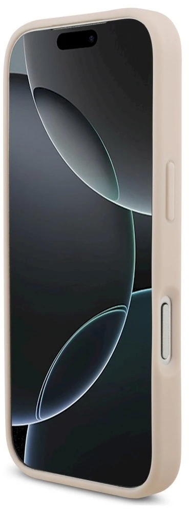 Originalus GUESS Grained Big 4G & Classic Logo dėklas Apple iPhone 17 Pro, rausvas
