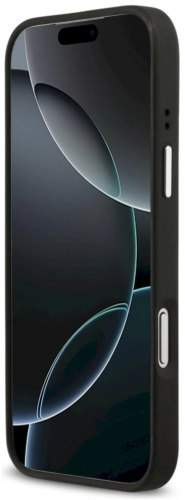 Dėklas Guess Grained Big 4G Classic Logo iPhone 17 Pro Max juodos spalvos
