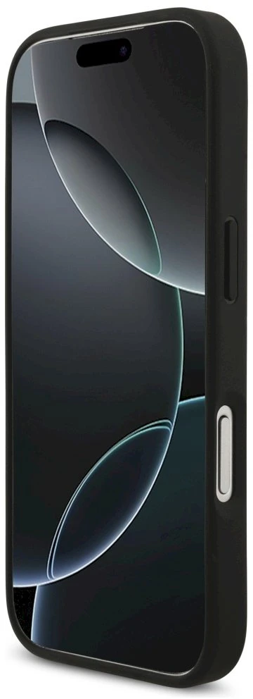 Original dėklas GUESS Grained Big 4G & Classic Logo skirtas Apple iPhone 17 Pro juodos spalvos