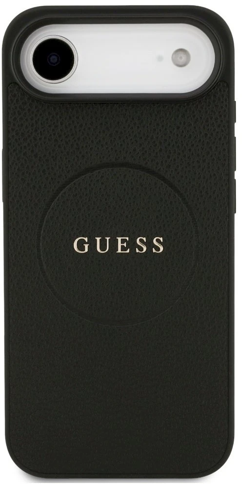 Guess Grained Ring MagSafe - dėklas skirtas Apple iPhone Air juodas