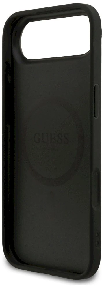 Guess Grained Ring MagSafe - dėklas skirtas Apple iPhone Air juodas