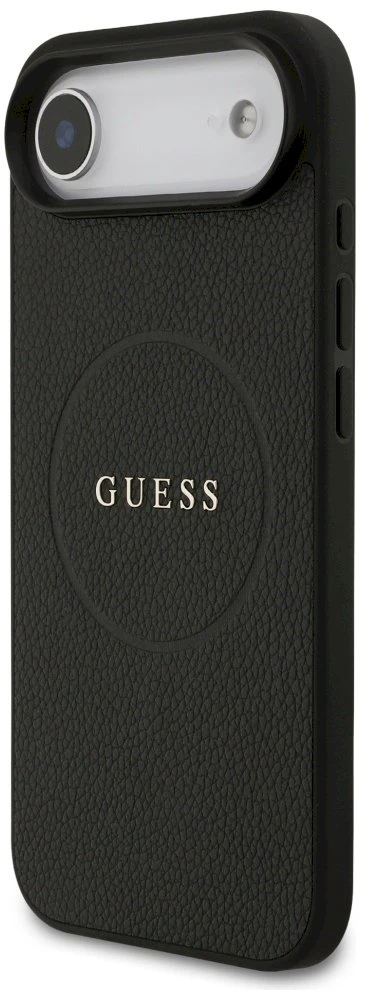 Guess Grained Ring MagSafe - dėklas skirtas Apple iPhone Air juodas