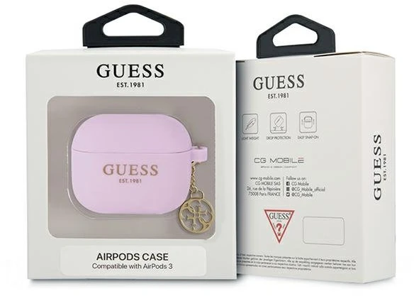 Guess GUA3LSC4EU „AirPods 3“ dangtelis violetinis / violetinis „Charm 4G Collection“