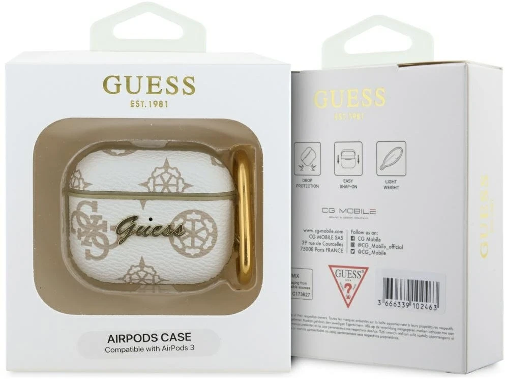 Apple AirPods 3 Guess dėklas Hook (GUA3PG4GPH) baltas